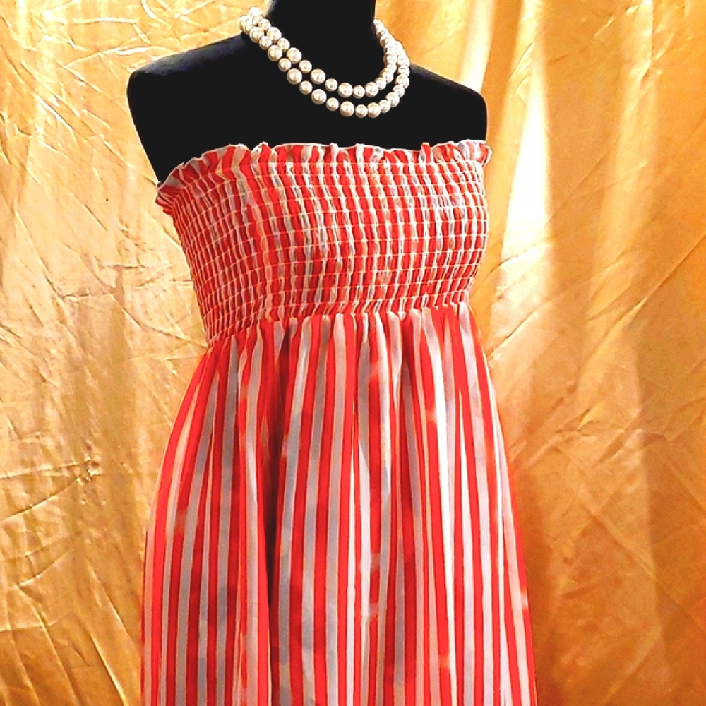 Reversible Stars and Stripes Women's Strapless Dress OP